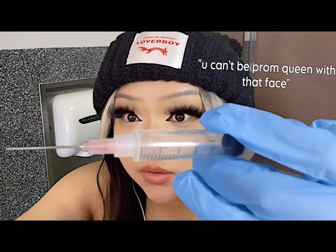 ASMR sketchy student gives you BOTOX for PROM in the school bathroom 💉💃🏻✨ (realistic)