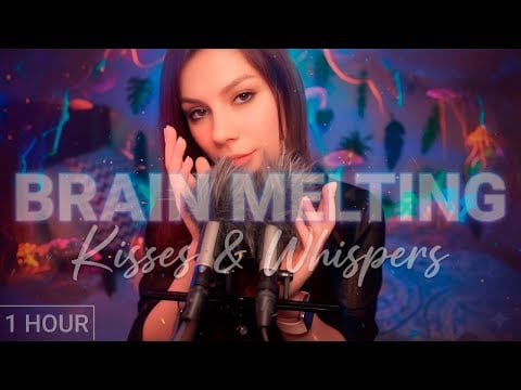ASMR 1 Hour for Deep Sleep 😴 Inaudible Whispering, Kisses, Fluffy Mic & Soft Breathing