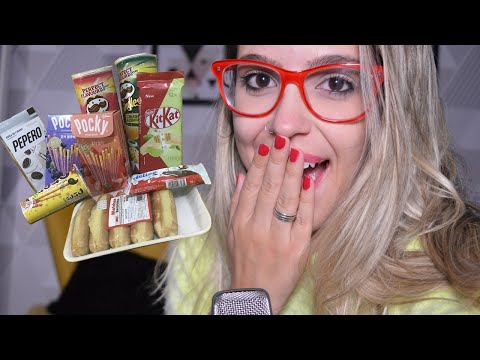 ASMR- EXPERIMENTANDO doces japoneses + mostrando compras na LIBERDADE