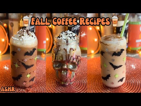 ASMR Fall Coffee Recipes | Whispered Voiceover ☕️🎃