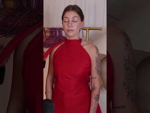 ASMR clothes adjusting soft spoken and lint rolling for perfectly styled outfits ✨ |