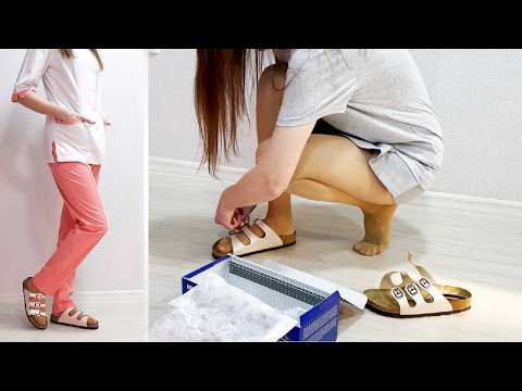 📦 Birkenstock Florida Écru Unboxing & First Try-On | ASMR Relaxation