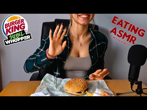 ASMR Eating Rebel Whopper BURGER KING| NO TALKING