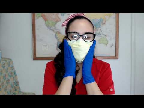 ASMR Nurse Roleplay-Surgical Mask, Double Latex Gloves and Paper Sound's (Request)