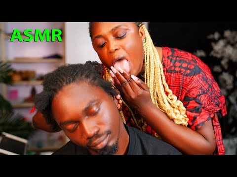 SLEEP ASMR✨ Fast and aggressive fake spit panting, mouth sound intense head & feet massage, RELAX