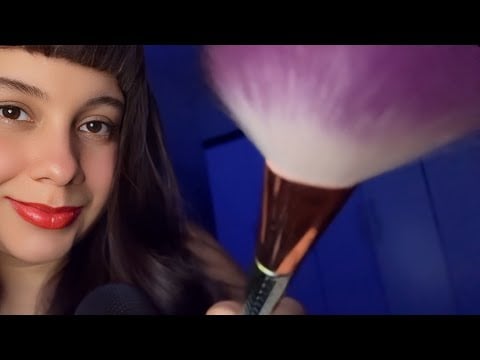 ASMR Pincel na Tela Bem Pertinho 😴 Sons Relaxantes + Sopros & Mouth Sounds