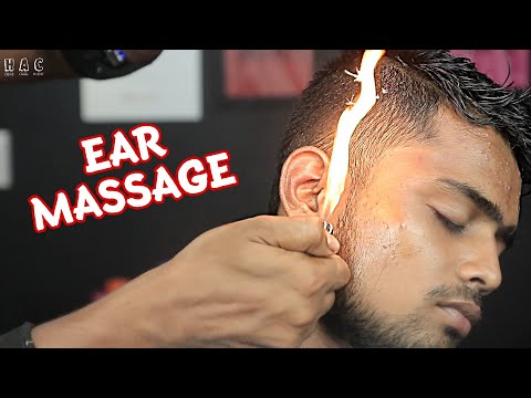 Relaxing ASMR Massage With Fire | Ear Massage With Fire | Head Massage And Neck Cracking ASMR Relax