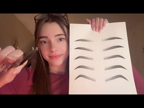 ASMR Plucking, Brushing, and Snipping your Eyebrows (+personal attention, layered sounds)