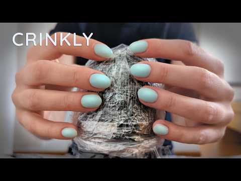 Plastic Wrap on Mic ASMR | Crinkly & Tingly Sounds (No Talking)
