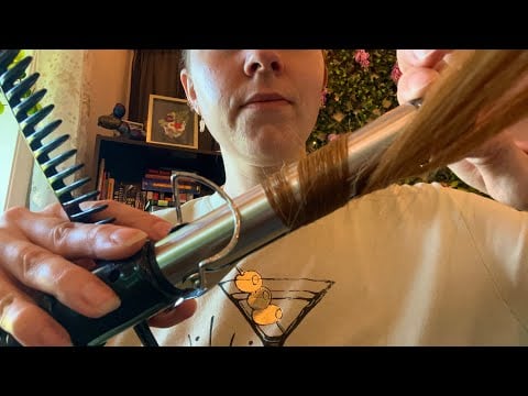 ASMR Curling Your Hair | Hair Model Series Pt 2 (metal curler, writing, brushing, page turning)