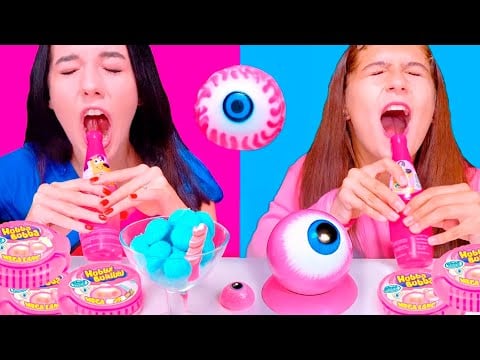 Sweet Pink & Blue Candy Race ASMR! 🍬💙 Compilation