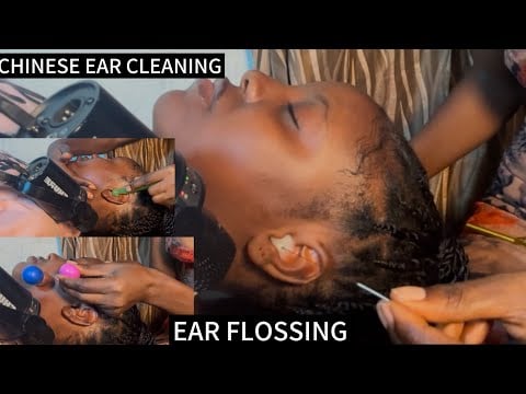 ASMR First Chinese Ear Cleaning in Nigeria |Deep Ear Massage for Sleep & Relaxation, Ear Flossing