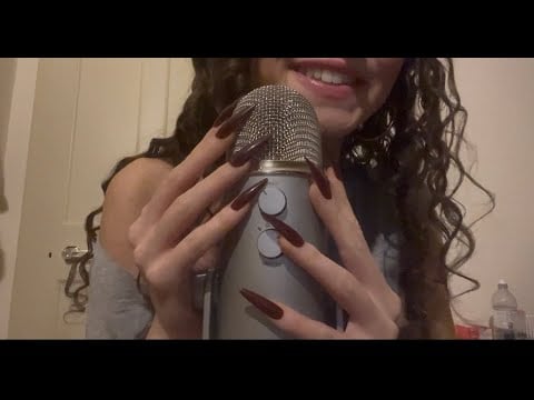 My twenty fifth ASMR video | bare mic scratching and tapping (whispered intro)