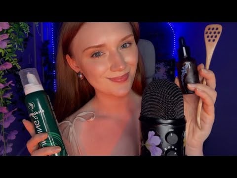 ASMR😛😴Clicky Mouth sounds, Kisses, Honey, Spider web, Thunder… 🥰