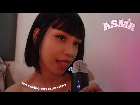 ASMR NO TALKING SPIT PINTING 