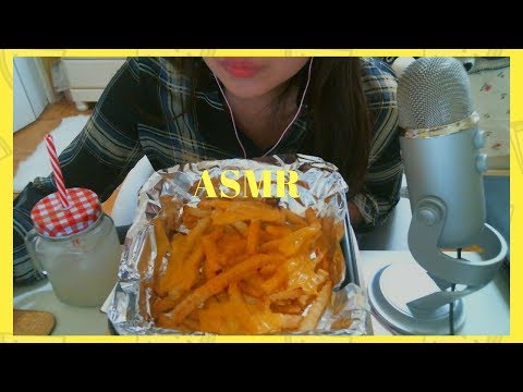 Eating Cheesy Fries | ASMR Eating Sounds | No Talking