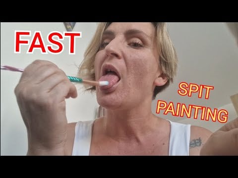 ASMR FAST AGGRESSIVE CHAOTIC SPIT PAINTING LOFI #asmr #fast #lofi