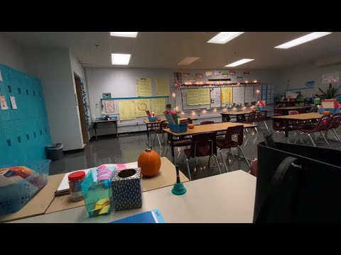 asmr tapping on random objects around the classroom