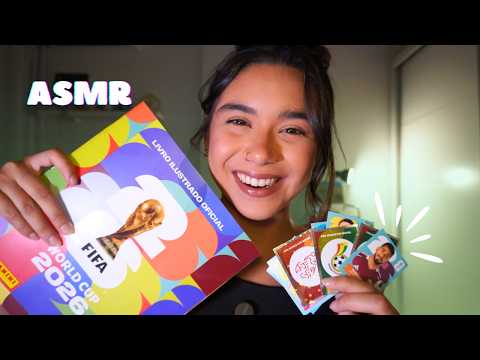 ASMR colando figurinha do álbum da Copa do Mundo ⚽ | longo e caseirinho