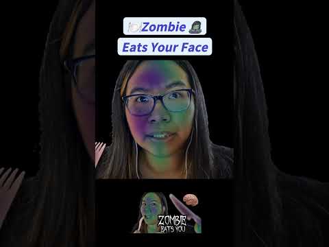 ASMR ZOMBIE EATS YOUR FACE (Roleplay, Eating Sounds) 🧟‍♀️🍽️ #Shorts