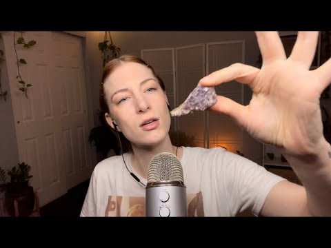 Asmr chord cutting w crystal amethyst #shorts
