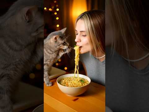 Скучаю 💔 Как мы вкусно вместе кушкали, Виллюш 🥹 #ai #asmr #shorts #love #cat #ии #асмр #viral