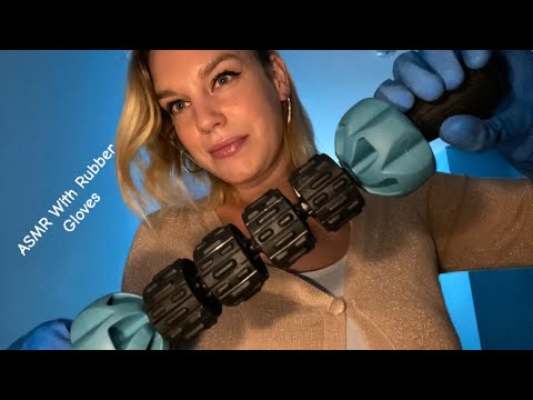 [ASMR] Fast & Aggressive Massage With Rubber Gloves And then With A Massage Stick 