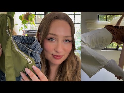 asmr clothing haul + try on