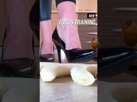 Cat Pumps vs. Bananas! Oddly Satisfying High Heels Crushing Food! ASMR