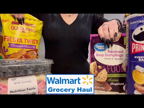 ASMR Gum Chewing Grocery Haul | Walmart