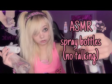 ASMR water spray bottles no talking!💧(fast and aggressive)