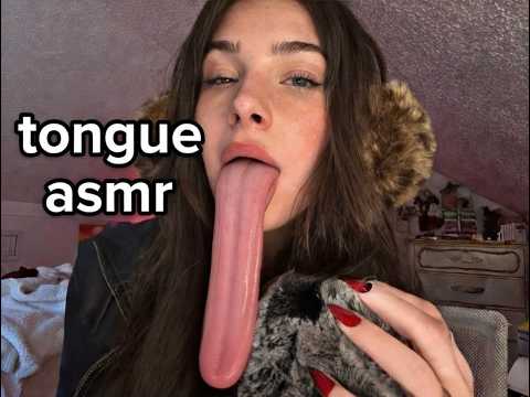 Tongue ASMR (mouth sounds, whispering, slurping)