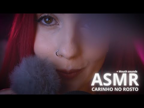 ASMR Carinho no seu rosto com sons de boca e toque na tela