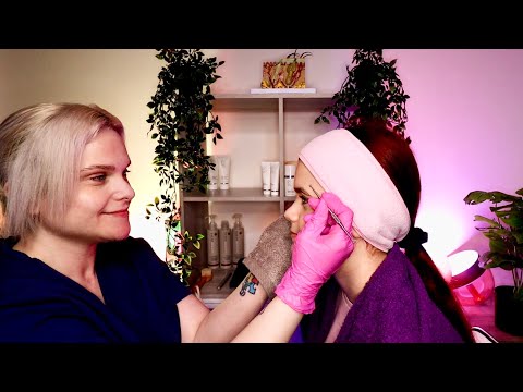 A Relaxing Real Person ASMR face Exam & Facial Treatment