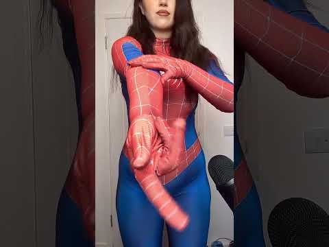 ASMR spiderman halloween costume 2025 #asmr #halloween  #visualtingle #asmrsounds