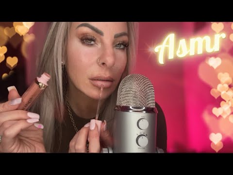 ASMR Lipgloss Application Applying 10 Brand NEW Lipglosses | Whispering & Lipgloss Sounds