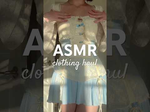 #asmr cute clothing haul & try on 🎀 | fabric scratching