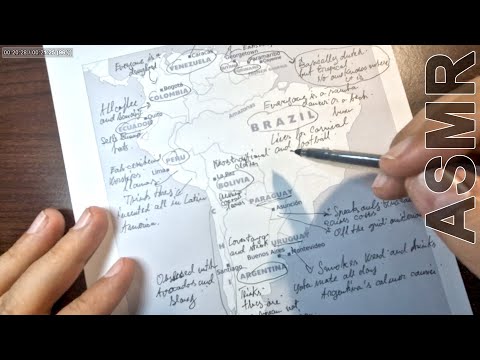 ASMR: Every South American Country Into Just Two Stereotypes | ASMR map tracing & whispers