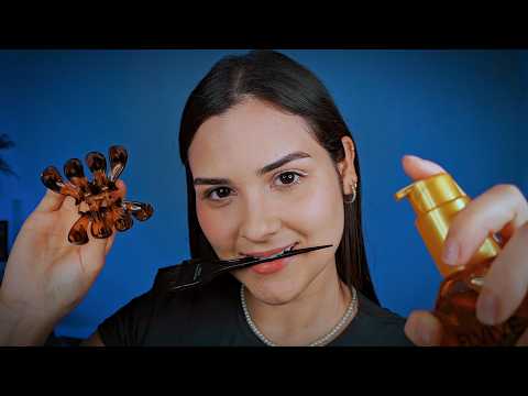 ASMR CABELEIREIRA Finaliza seu cabelo Cacheado✨️