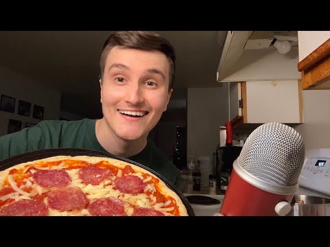 ASMR Cooking & Eating Pizza With Me 🍕👨🏻‍🍳 (pizza Mukbang)
