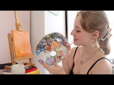 [ASMR] Paint a portrait with me 🎨 ~ soft spoken, rambling