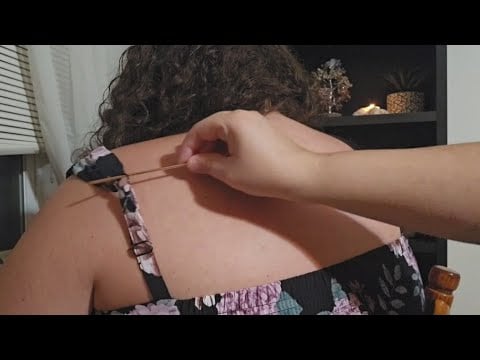 🦃 ASMR Strap Adjustments, Back Tracing & Hair Play 🦃
