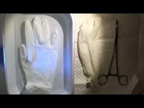 LATEX GLOVES👐  sterilize VINTAGE with RUBBER GLOVES 🏥  MEDICAL RP  [[ASMR]]