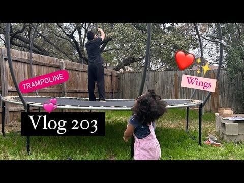 Vlog #203 - Putting together a Trampoline