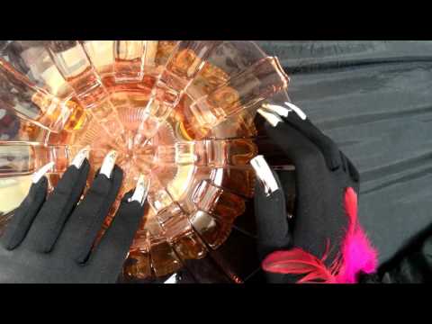 💮SILVER NAILS TAPPING AND  SCRATCHING SLIGHTLY ON GLASSWARE🎆🎇 [[ASMR]]