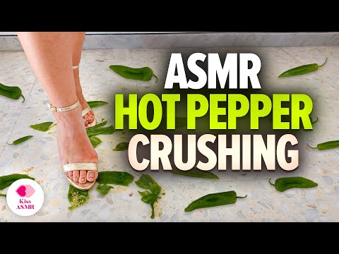 ASMR | Hot Pepper Crushing with High Heels 4K