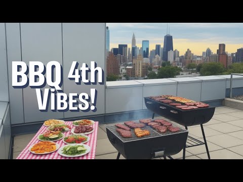 Golden Hour Rooftop BBQ USA ✨ | July 4th Vibes in Cinematic Realism
