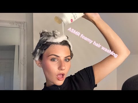 EXTRA FOAMY HAIR WASH ASMR 🫧 | foamy scalp massaging, tapping & whispers |