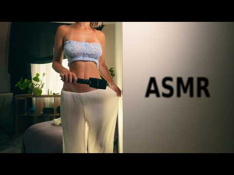 Fabric scratching ASMR & Belly massage with Mia