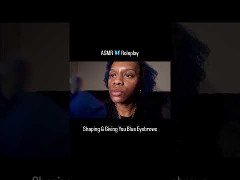 ASMR 🦋 Blue Eyebrow Salon Roleplay (shaving & plucking)